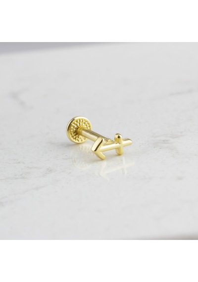 Glorria Altın Yay Burcu Tragus Piercing Çok Renkli