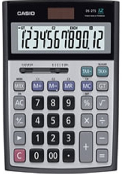 Casio Hesap Makinesi Masaüstü 12 Hane Ds-2b Çok Renkli