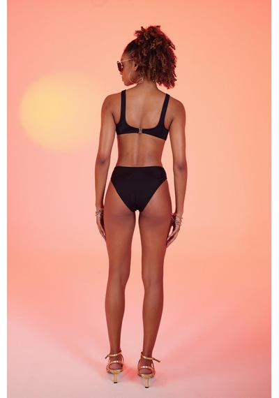 Holly Lolly Cutout Kesim H Aksesuarlı Daring Mayo Siyah