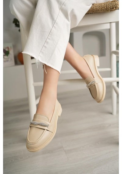 Nesil Shoes Süha 205 Ten Anatomik Kadın Lofer-Ten