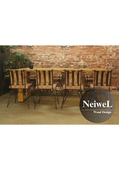 Neiwel Doi Doğal Ahşap Toplantı Masası x 120 x 320 Açık Ceviz