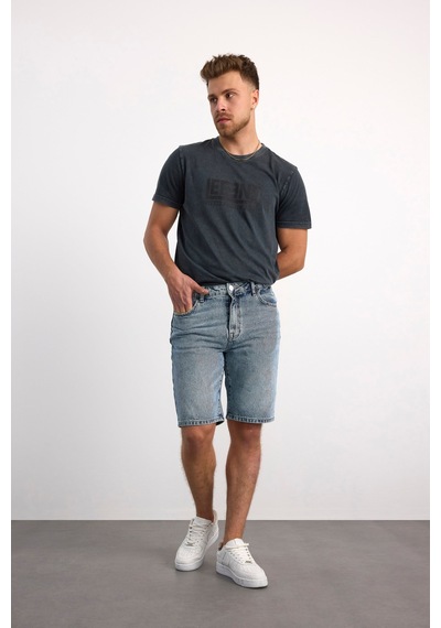 Vigoss 90333-70965 Erkek Denim Regular Fit Mıd Rıse Şort 90333-70965 Mavi