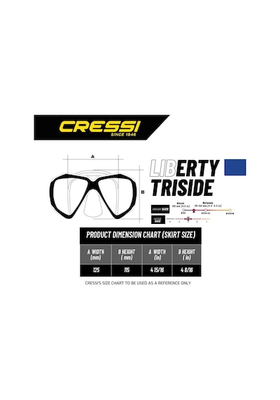 Parumarin Cressi Liberty Clear/Yellow Dalış Ve Yüzme Maskesi