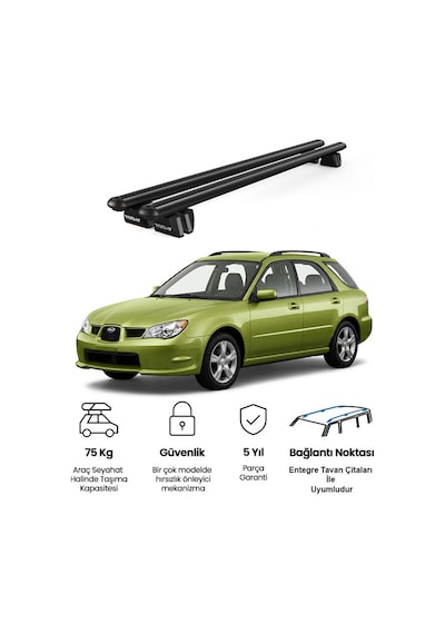 Pençe Subaru İmpreza 2005-2010 Uyumlu Siyah Ara Atkı 109cm Port Bagaj Tavan Barı