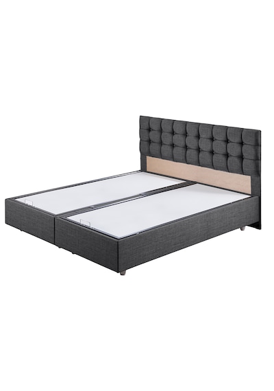 Venedik İkili Set, Venedik Çift Kişilik Baza Başlık Seti Antrasit 180 x 200