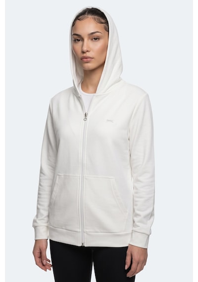 Slazenger Sera I Kadın Fermuarlı Ekru Sweatshırt