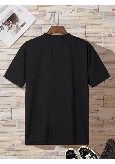 Flood Of Style Unisex Oversize %100 Pamuk Blackk Baskılı Siyah