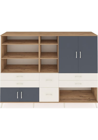 Hyperion Dolap 10 Raflı 6 Çekmeceli 4 Kapaklı 220x44x163 Çam-antr Çam-antrasit/aytaşı Hyperion Dolap 10 Raflı 6 Çekmeceli 4 Kapaklı 220x44x163 Çam-antr Çam-antrasit/aytaşı