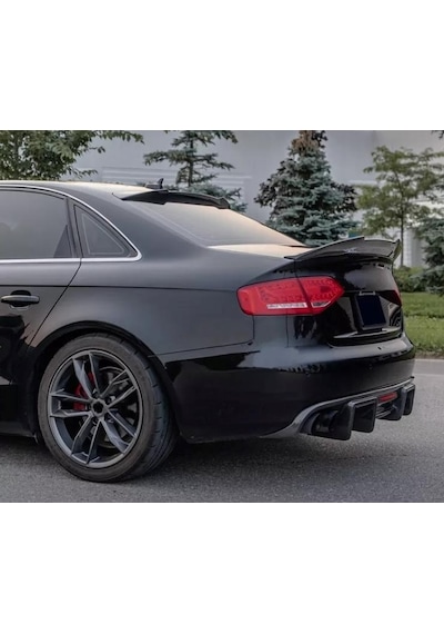 Audi A4 B8 B8.5 Psm R-style Spoyler 2009 2016 Parlak Siyah