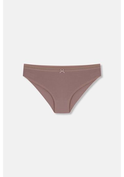 Suwen 3lü Pamuklu Dantelli Slip Külot St005160140 Ekru / Vizon / Pembe