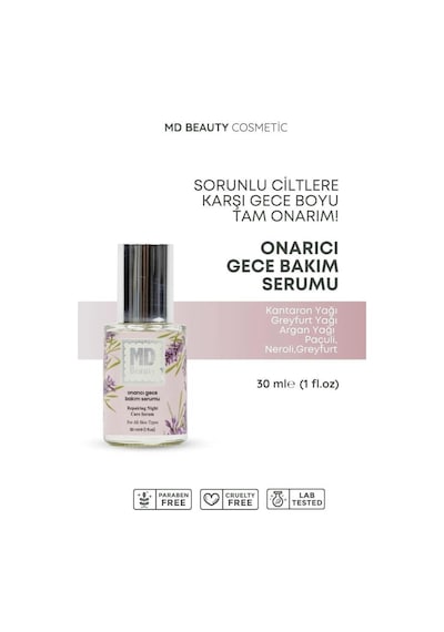 Md Beauty Onarıcı Gece Bakım Serumu 30 ML