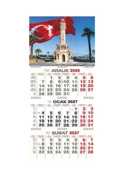 Gemici Takvimi Atatürk, Manzara Ve Saat Kulesi 2027