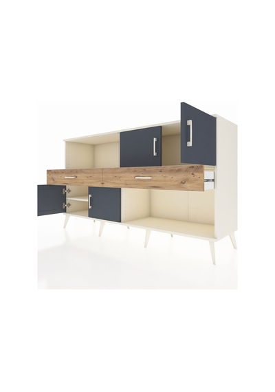 Hyperion Konsol 3 Raflı 2 Çekmeceli 4 Kapaklı 176x44x99 Aytaşı-antrasit/çam Aytası/antrasıt - Aytası Hyperion Konsol 3 Raflı 2 Çekmeceli 4 Kapaklı 176x44x99 Aytaşı-antrasit/çam Aytası/antrasıt - Aytası