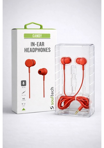 Soultech Candy 3.5 Mm Jack Kablolu Kulaklık Renkli Yeşil Kırmızı Mavi Kulak İçi Kulaklık "kablolu Kulaklık"