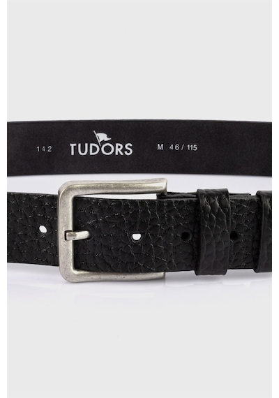 Tudors Erkek %100 Hakiki Deri 4 Cm Spor Siyah Kemer-24601 Siyah