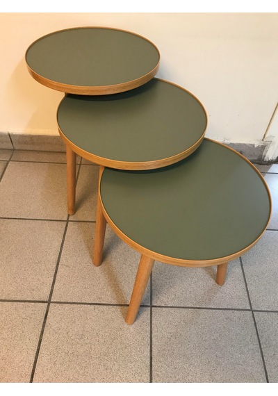 3.lü Zigon Sehpa 18mm 1.sınıf Mdf Lam Tabla 37cm Çapında Mint Yeşili Kullanıma Hazır Montajlı Yeşil 3.lü Zigon Sehpa 18mm 1.sınıf Mdf Lam Tabla 37cm Çapında Mint Yeşili Kullanıma Hazır Montajlı Yeşil