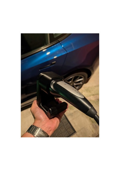 Tesla Type 2 Duvar Şarj Cihazı Kablo Askısı Ve Sabitleme Tutucu Siyah