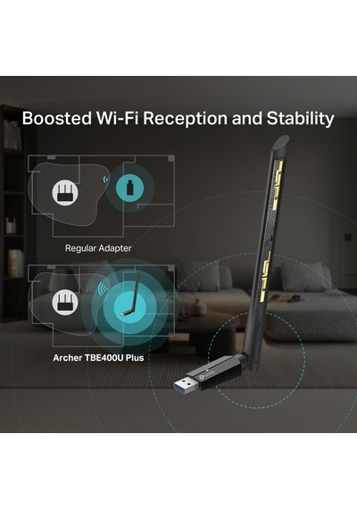 Tp-lınk Archer Tbe400u Plus Wıfı7 Be6500 Üç Bant Kablosuz Usb Ağ Adaptörü