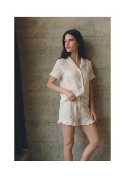 Fit Women Kadın V Yaka Comfort Fit Çok Renkli Pijama Takımı