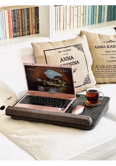 Minderli Laptop Sehpası 17.3" Antrasit