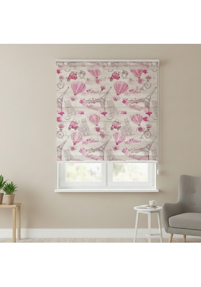 Paris Desenli Zebra Beyaz