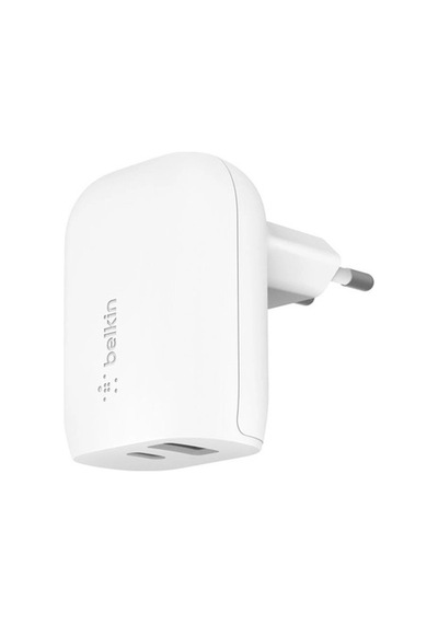 Belkin Wcb007 Boostcharge 37w Usb-c + Usb-a Portlu Duvar Şarjı - Beyaz