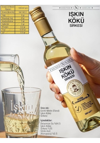 Giritli Metin Efendi Işkın Işgın Kökü Sirkesi 500 Ml