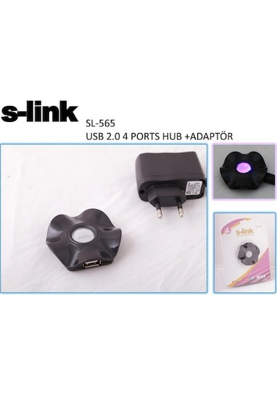 S-Link Sl-565 4 Port 2.0 Adaptörlü Usb Çoklayıcı (524477112)