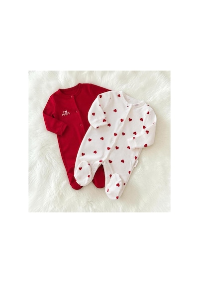 Altıntaş Baby Kırmızı Kalpler Kız Bebek Tulum Set Jungle Mood Jungle Mood