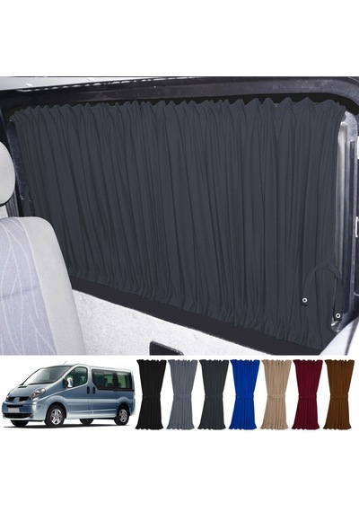 Pandami Renault Trafic 2001-2014 Uyumlu Füme Raylı Oto Perde Takımı