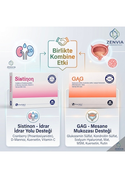 Sistinon Ve Aymedgag 2'li Set - Üriner Sistem & Mesane Sağlığı Takviye Edici Gıda Paketi