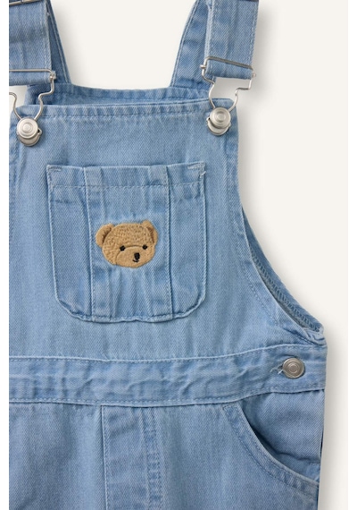 Defacto Ayıcılıklı Ayıcıklı Jean Tulum Erkek Bebek H2840A526SM Mavi