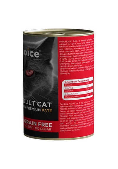 Pro Choice Adult Kuzulu Yetişkin Kedi Konservesi 12 x 400 G
