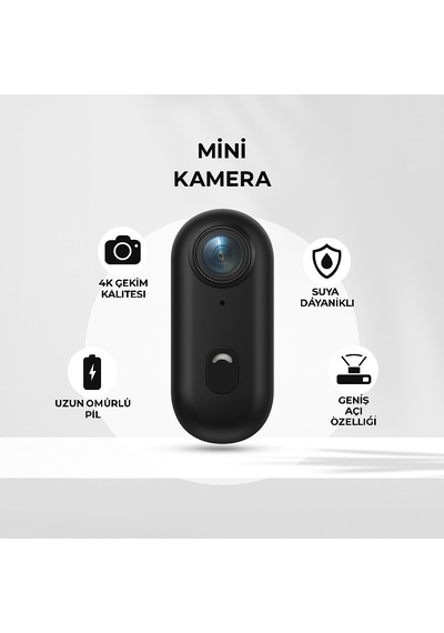 Uhd 4k Wifi Vlog Kamera 30m Su Geçirmez Geniş Açı Lens