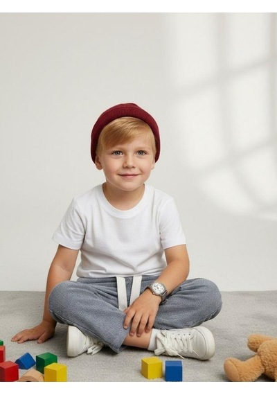 Zekids Erkek Çocuk Çizgili İnce Keten Pantolon-16809 Lacivert