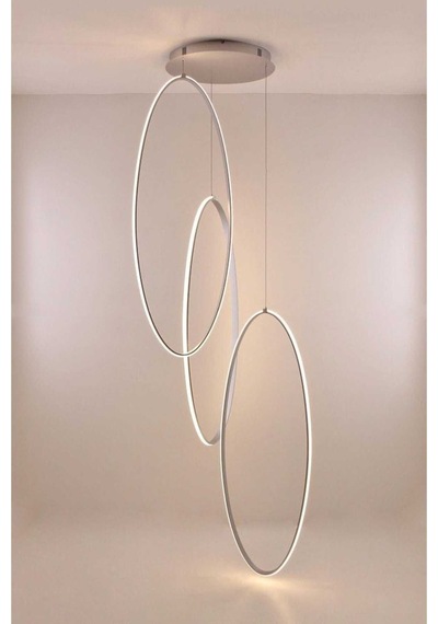 Tirilips / Sarkıt Avize / 3 Adet X 80 Cm / Antrasit Gövde / 3 Ren Antrasit
