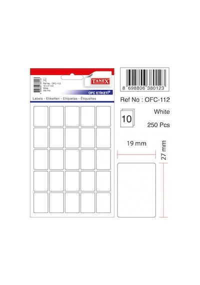 Tanex OFC-112 19 X 27 MM Okul Etiketi