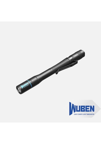 Wuben E19 Profesyonel Kalem Tipi El Feneri - 200 Lümen, Yüksek Crı Nichia Led, Ip68 Su Geçirmez Siyah