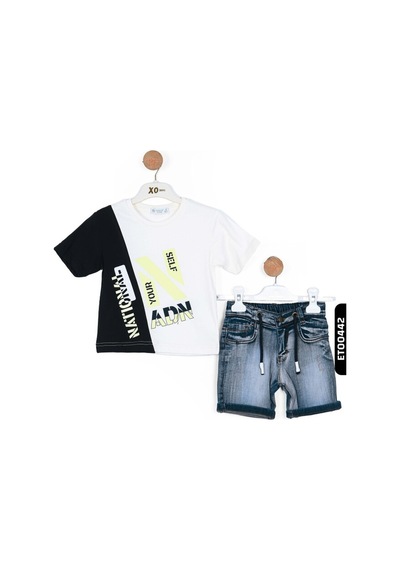 Nasr Grub Xo Kids Erkek Çocuk Şort Takım 2-7 Yaş 3108 Sarı