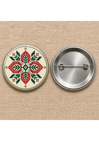 Fikart Nakıştan Yıldız Filistin 58 Mm İğneli Rozet Çok Renkli