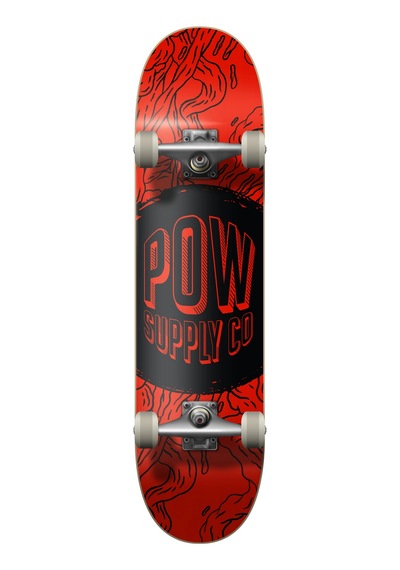 Pow Supply Co 8,0 Logo Orb Vulcan Complete Kaykay Kırmızı