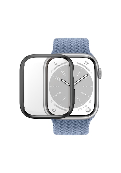 Apple Uyumlu Watch  Series 9 8 7 41mm Siyah Full Body Çerçeveli Ekran Koruyucu