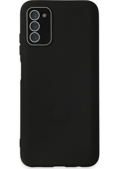 Cosmotex Newface Samsung Galaxy Uyumlu  A03s Kılıf Lansman Glass Kapak - Siyah