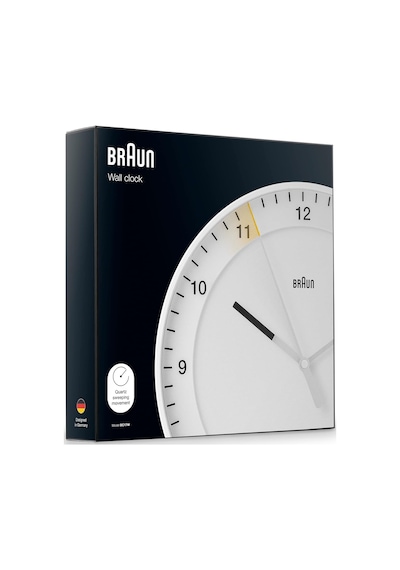 Braun Klasik Büyük Analog Duvar Saati Sessiz Saat Mekanizması, Ko Diğer