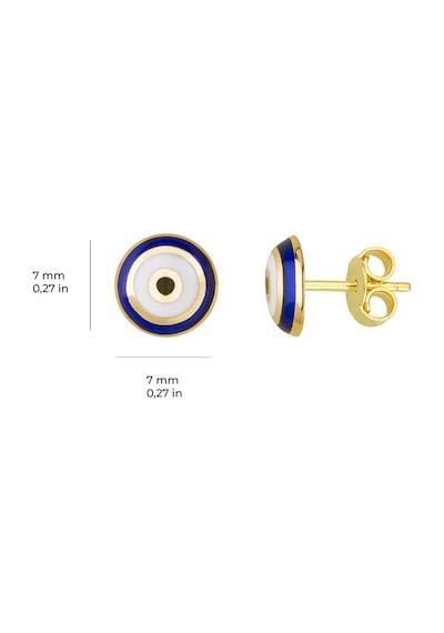 Goldkupe 14 Ayar Nazar Boncuğu Altın Küpe 1,20 Gr-932