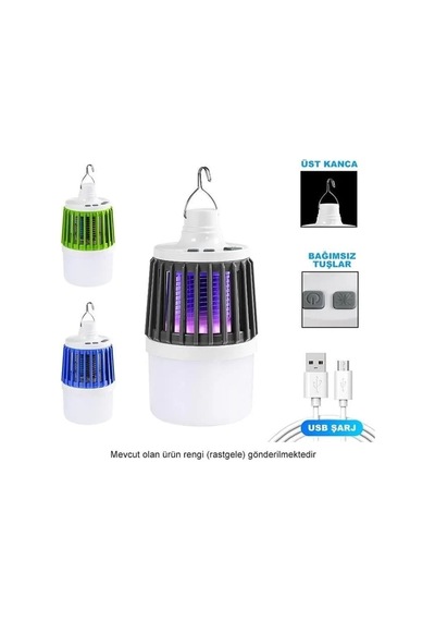 Hubrendy Sh Powermaster Mx-858 Usb'li Sinek Öldürücü Özellikli 3 Modlu Şarjlı Kamp Feneri