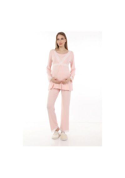 Luvmabelly Myra9700 Hamile Pijama Takımı -pembe-pembe