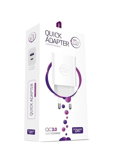 Powerway Hw25 Usb 3.0 / Type-c 25w 3.0 A Hızlı Şarj Aleti Başlığı Pd25w Standart