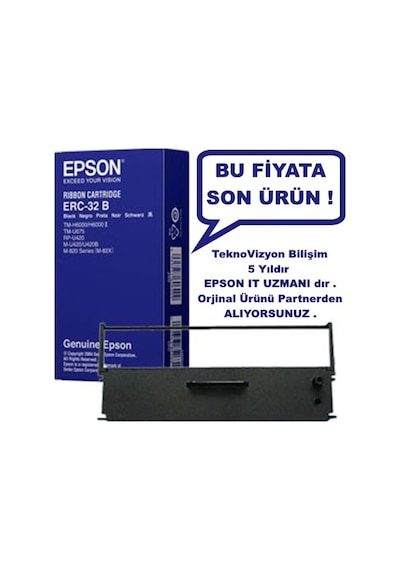 Epson Erc-32B Şerit C43S015371 Teknovizyon Güvencesiyle..