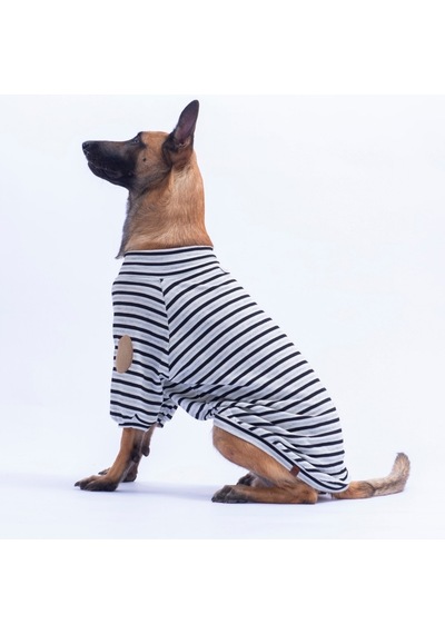 Siyah Marseille Orta-büyük Irk Çizgili Köpek Sweati Köpek Kıyafeti Siyah Marseille Orta-büyük Irk Çizgili Köpek Sweati Köpek Kıyafeti